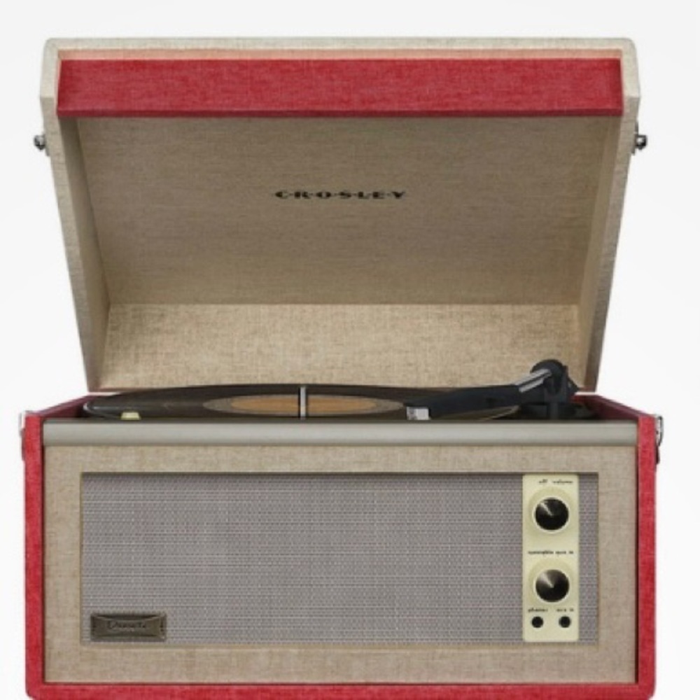Crosley Vintage Record Player Dansette Bermuda Turntable Red Table Top Disc $510